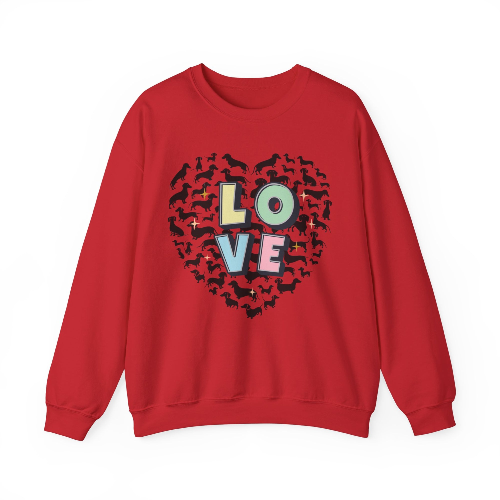 Dachshund Valentine Sweatshirt, Wiener sweater with love, Doxie Valentines Day Shirt, Dachshund Lover Gift, Dachshund Valentine pullup