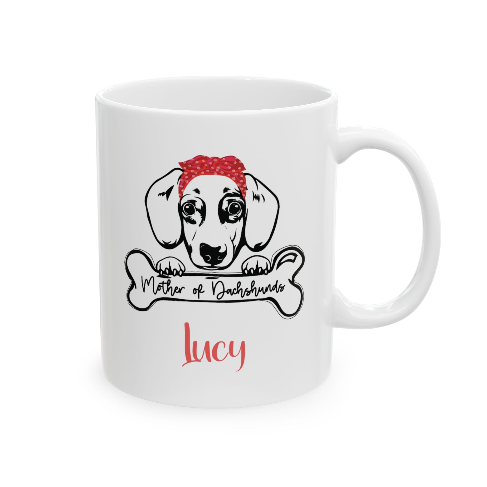 Mother of Dachshund Custom Mug, Dachshund Ceramic Coffee Mug, Dachshund Lover Gift, Dachshund Parent Mug, Dachshund Owner Cute Mug,