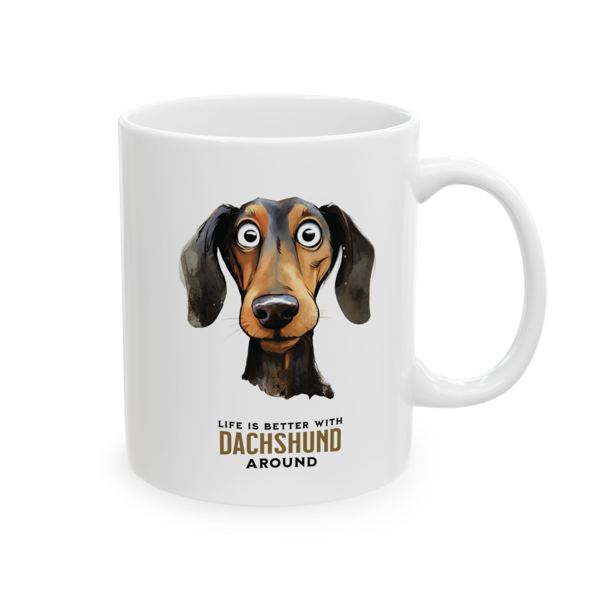 Dachshund 11 oz Mug, Doxie Wiener Dachshund Gift, Dachshund Mug, Dachshund Owner Mug, Wiener Ceramic Mug, Dachshund funny print mug