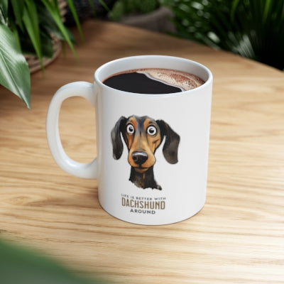 Dachshund 11 oz Mug, Doxie Wiener Dachshund Gift, Dachshund Mug, Dachshund Owner Mug, Wiener Ceramic Mug, Dachshund funny print mug