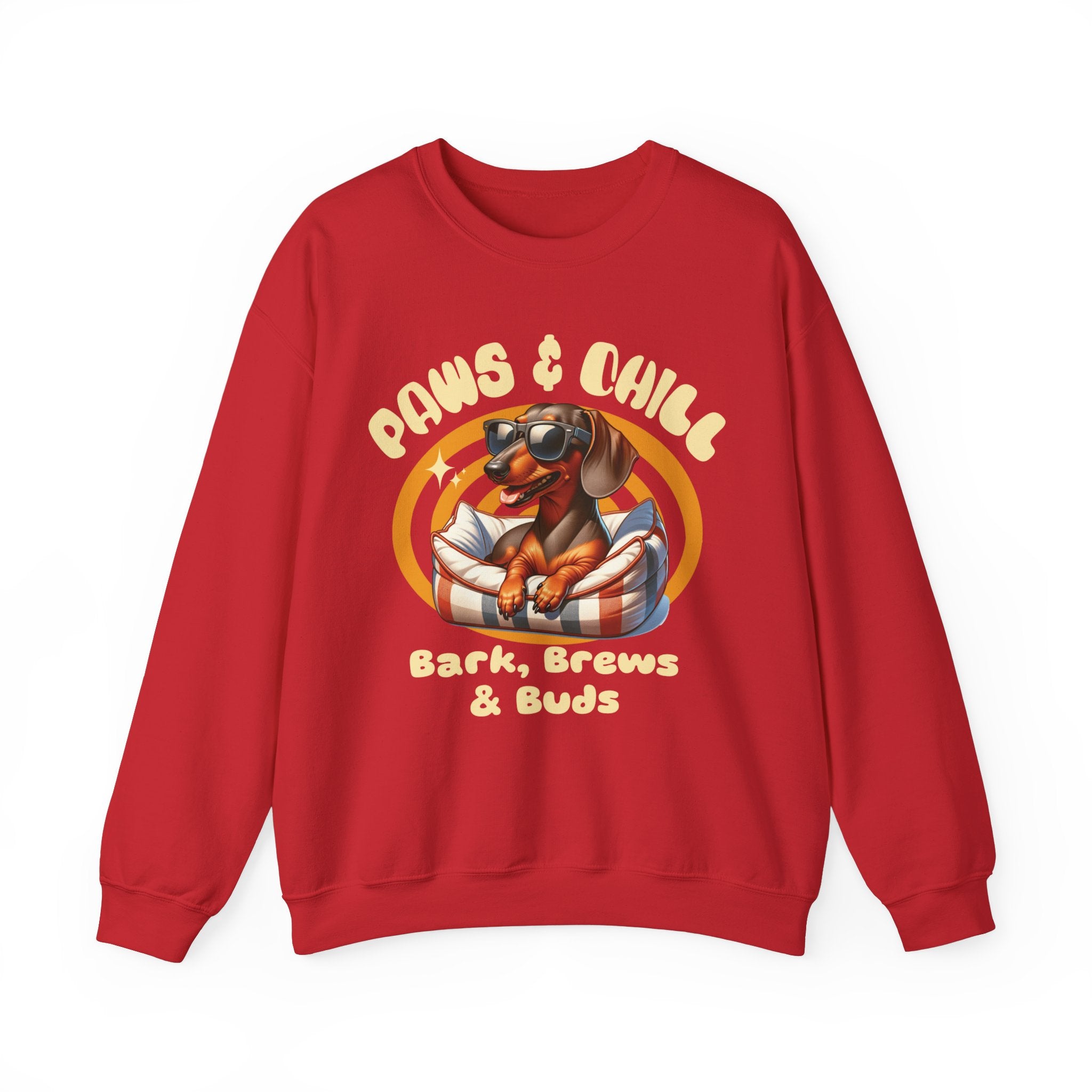 Dachshund Paw & Chill Sweatshirt, Dachshund Sweatshirt, Wiener Mom sweater, Sausage Wiener Dog Gift, Wiener Dog Lover Gift, Doxie Pull Over