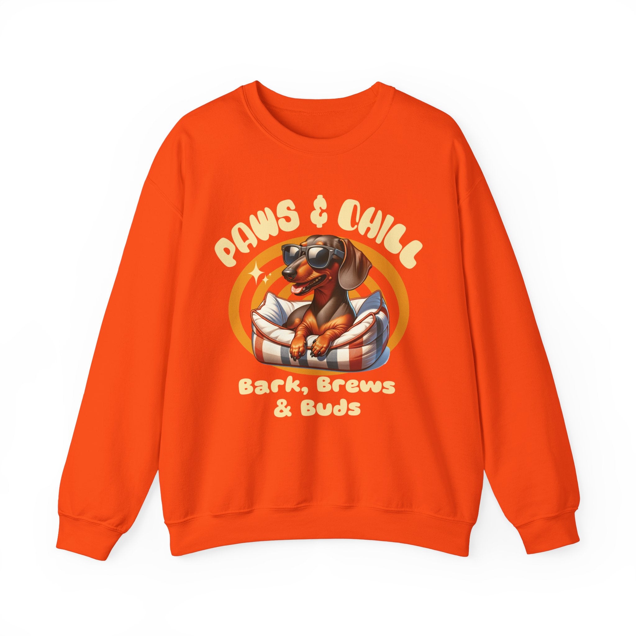 Dachshund Paw & Chill Sweatshirt, Dachshund Sweatshirt, Wiener Mom sweater, Sausage Wiener Dog Gift, Wiener Dog Lover Gift, Doxie Pull Over