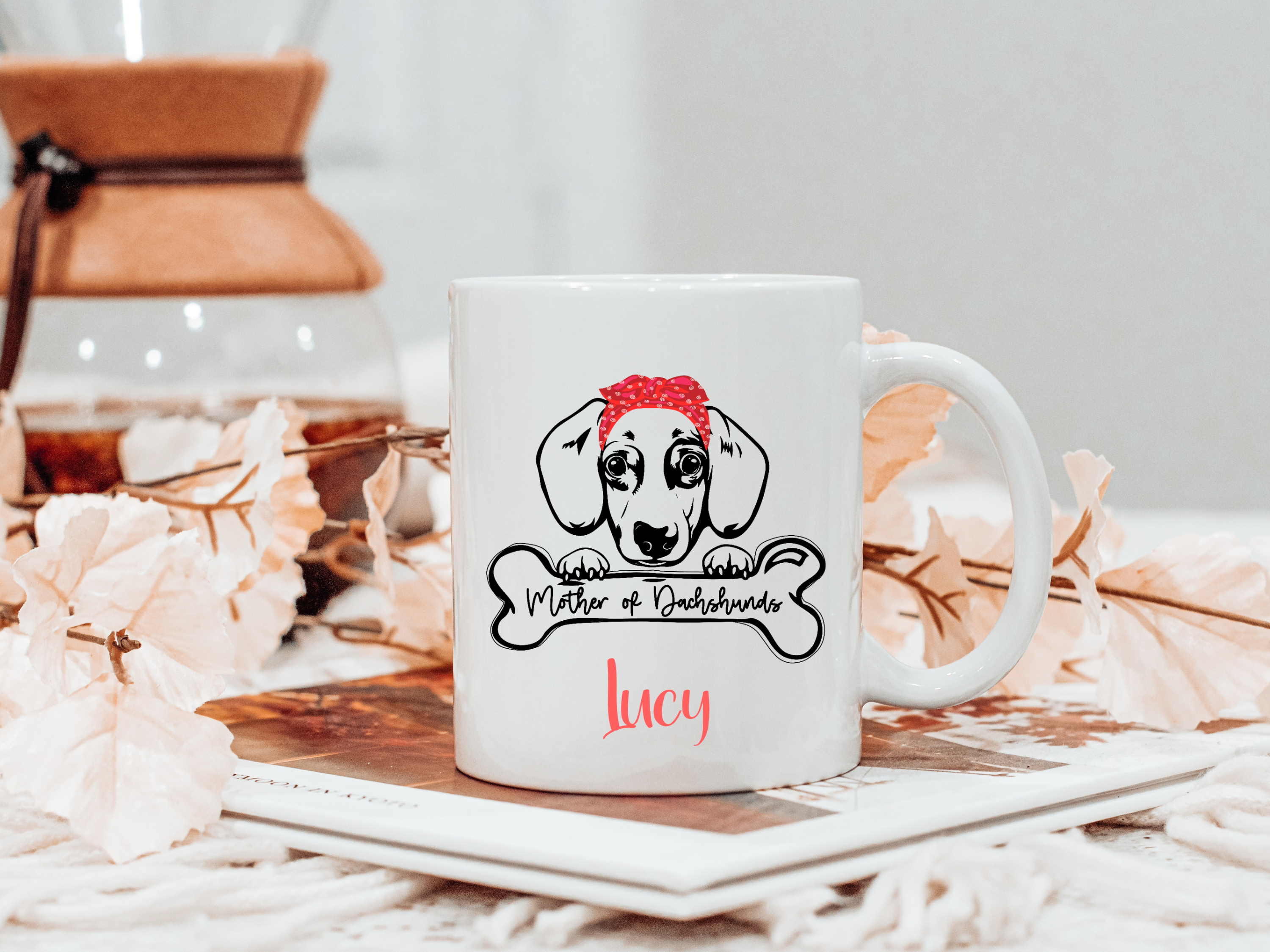 Mother of Dachshund Custom Mug, Dachshund Ceramic Coffee Mug, Dachshund Lover Gift, Dachshund Parent Mug, Dachshund Owner Cute Mug,